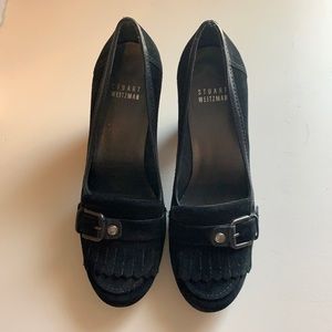 Stuart Weitzman black suede pumps size 5.5